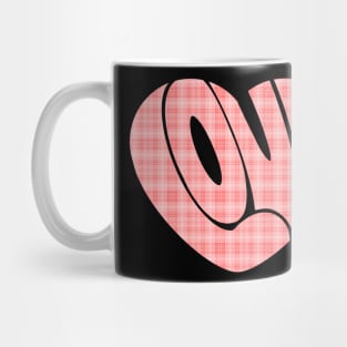 Love word in a heart shape simple cute design for valentines day cute pink Mug